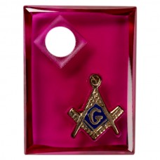 Cushion Dbl. Carve Masonic Inlay Syn Ruby